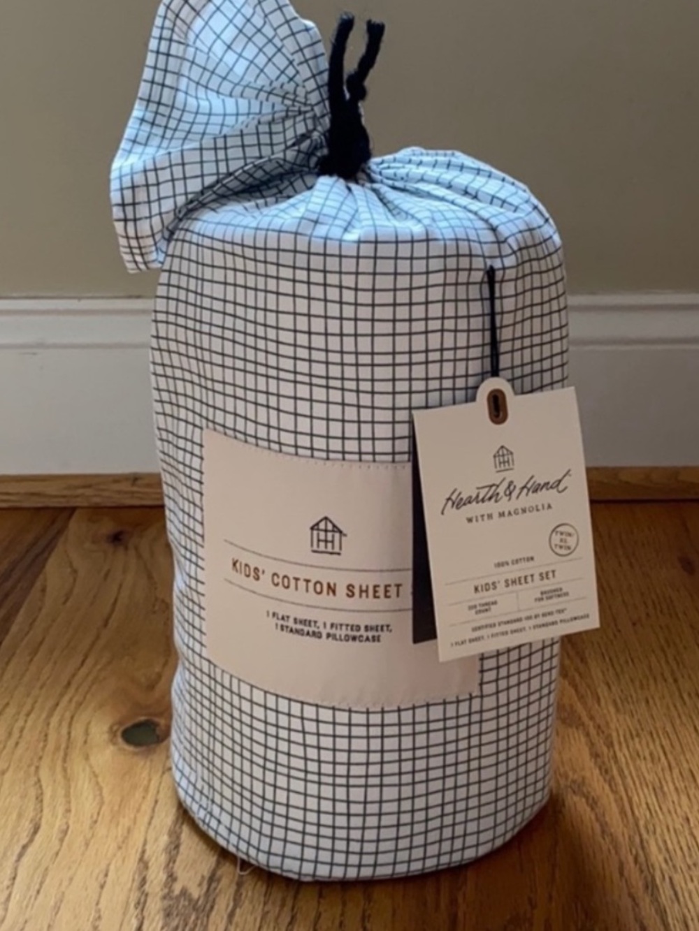 Hearth & Hand with Magnolia Foggy Day Twin Sheet 3 pc Set w/ Pillowcase NEW